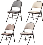 Folding Chairs,Commercial Event Heavy-Duty,Open Back,Foldable,Space Saving,Guest,Easy to Store & Carry Anywhere(Beige)