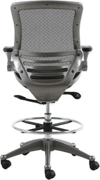 Harwick Evolve All Mesh Heavy Duty Drafting Chair, Gunmetal Finish