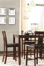 Signature Design by Ashley Bennox 5 Piece Counter Height Dining Set, Includes Table & 4 Barstools, Brown