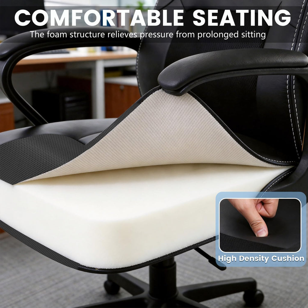 FDW Gaming Chair, Ergonomic Office Chair with Lumbar Support, Height Adjustable Swivel Computer Seat, Breathable Mesh High Back Racing Design for Adults, Ideal for Home Office, Work and Study，Black