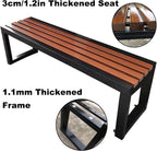 Outdoor Benches Weatherproof, Galvanized Steel Park Bench, 1.2 Inch Thick Chair Seat, Suitable for Terraces, Patios, Gardens, and Parks(150x40x45cm/59x16x18in)