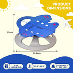 BABAMU Swivel Sensory Spinning Chair,Sensory Activity Toy for Kids,Carousel Spin Sensory Chair Metal Base Non-Slip Rocking Chair Wobble Stool (Deep Blue)