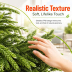 4FT Lighted Artificial Norfolk Pine Tree Outdoor with Lights｜Artificial Topiary Outdoor Tree｜Realistic PE Artificial Outdoor Plants｜Artificial Norfolk Faux Plants Potted UV Resistant
