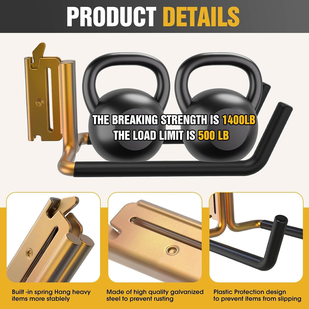 E Track Hooks Heavy Duty E Track J Hooks E-Type Track X Track Steel Hanger, Spring Fitting E Track Accessories for Enclosed Trailer (6in（02PCS）)