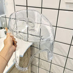 Shoe Changing Stool Transparent Acrylic Small Stool Non Slip Foot Rest Bench Multipurpose Stool Suitable for Kids Adults Home Porch Use