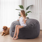 MAXYOYO Giant Bean Bag Chair Bed for Adults, Convertible Beanbag Folds from Lazy Chair to Floor Couch Bed, Large Floor Sofa Couch, Big Sofa Bed, High-Density Foam Filling, Machine Washable