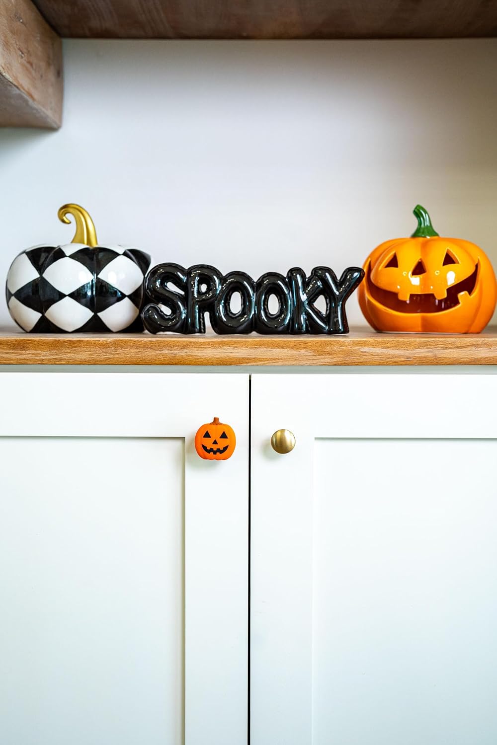 Knobēz: Decorative Knob Covers - Jack o Lantern - 12pk - Stretch Over Hardware Decorations, Cozy Seasonal Autumn Colors, Kitchen-Bathroom-Dressers-Home