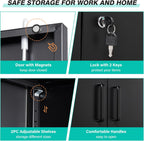 SISESOL Metal Storage Cabinet Locked Steel Cabinet with 2 Adjustable Shelves,Office Cabinet Locking Tool Cabinets,Kitchen Storage Cabinets Metal Locker Small Counter Height Storage Cupboard 36" H