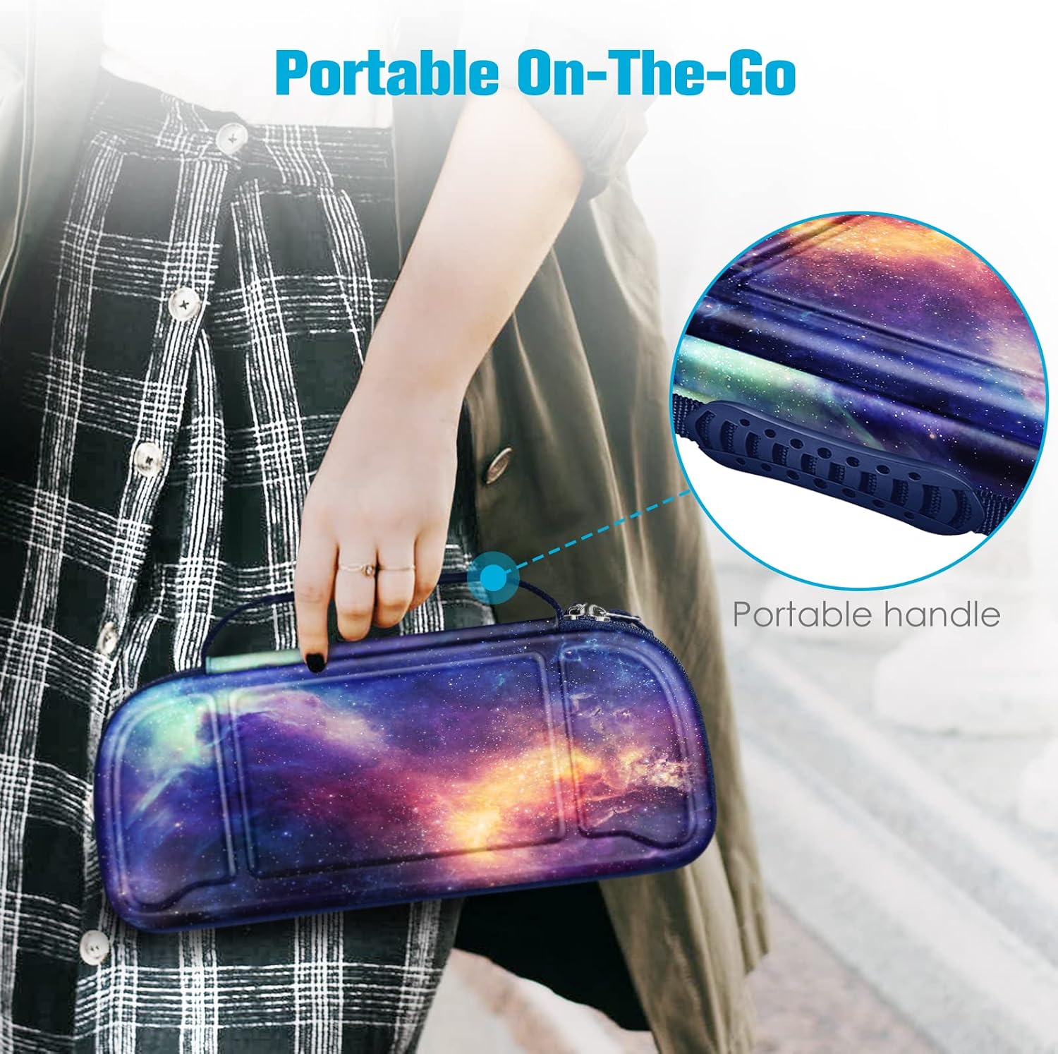 Fintie Carrying Case for Hori Nintendo Switch Split Pad Pro Controller - [Shockproof] Protective Cover Travel Bag w/30 Game Card Slots, Compatible with Nintendo Switch OLED Model