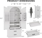 iPormis 71" Tall Kitchen Pantry Storage Cabinet w/Adjustable Shelf, Door Shelves & Large Drawers, Freestanding Kitchen Cupboard for Dining Room/Living Room, White