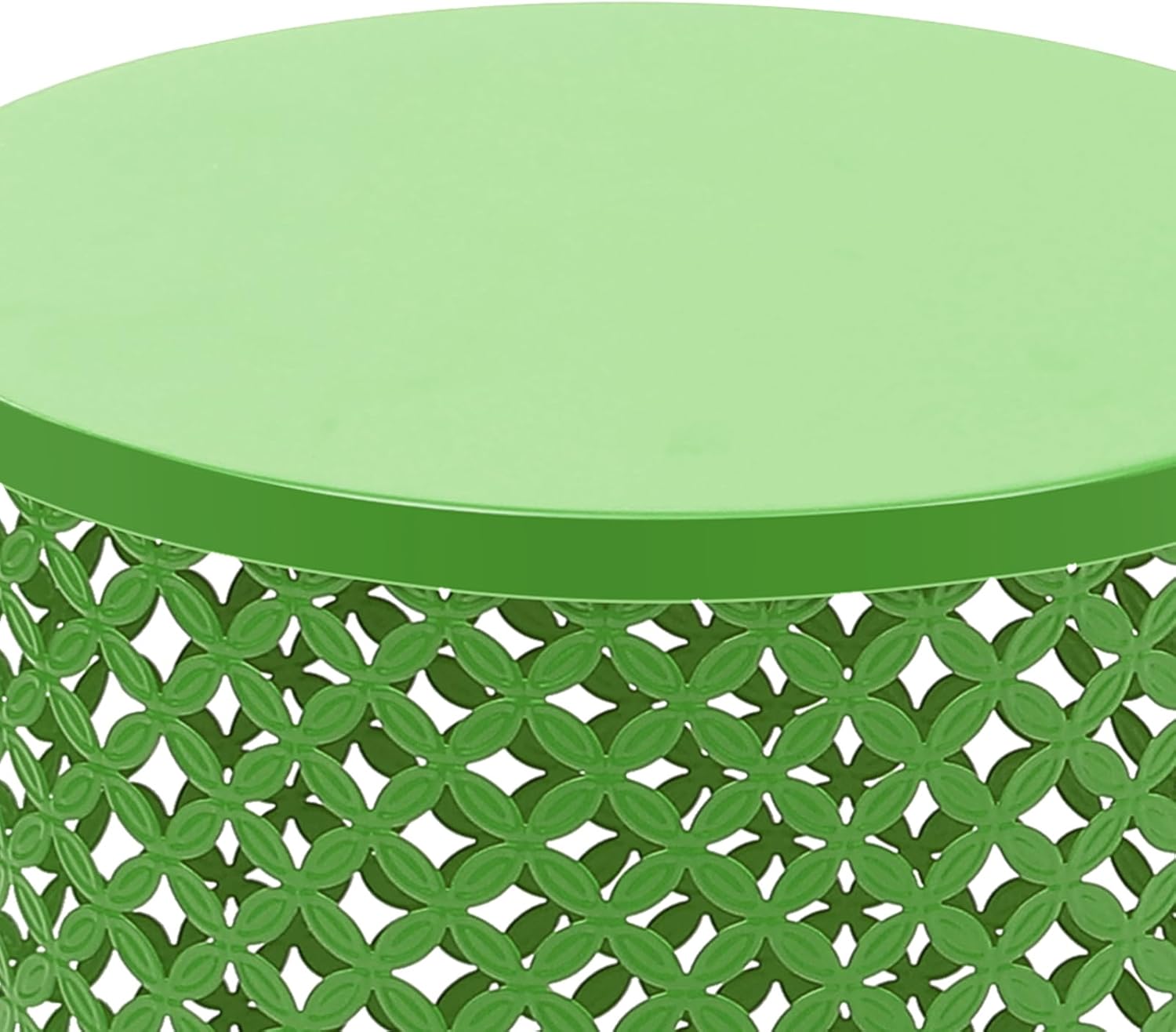 Xuthusman 2 Pack Outdoor Side Table,Metal Frame Accent Table Modern End Table Set Nesting Side Tables for Patio Balcony Garden Living Room Bedroom Indoor Outdoor Use（Green）