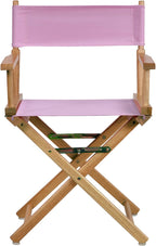 Casual Home 200-00/021-22 Director Chair 18" - Classic Height Natural Frame/Pink Canvas