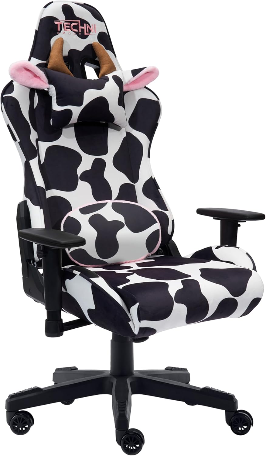 Techni Sport Black Cow Gaming Chair