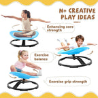 Zhenx Spinning Chair for Autistic Kids (Ages 3-18) - 220lbs Capacity Sensory Swivel Seat - Sensory Toy for Teens with ADHD/Autism - Sit & Spin Calming Gift to Improve Focus & Body Balance (Blue)