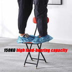 1 Piece Folding Chairs Stools- Multipurpose Stacking Metal Chair- Foldable Design for Small Spaces,Hollow High Back Support(Red)