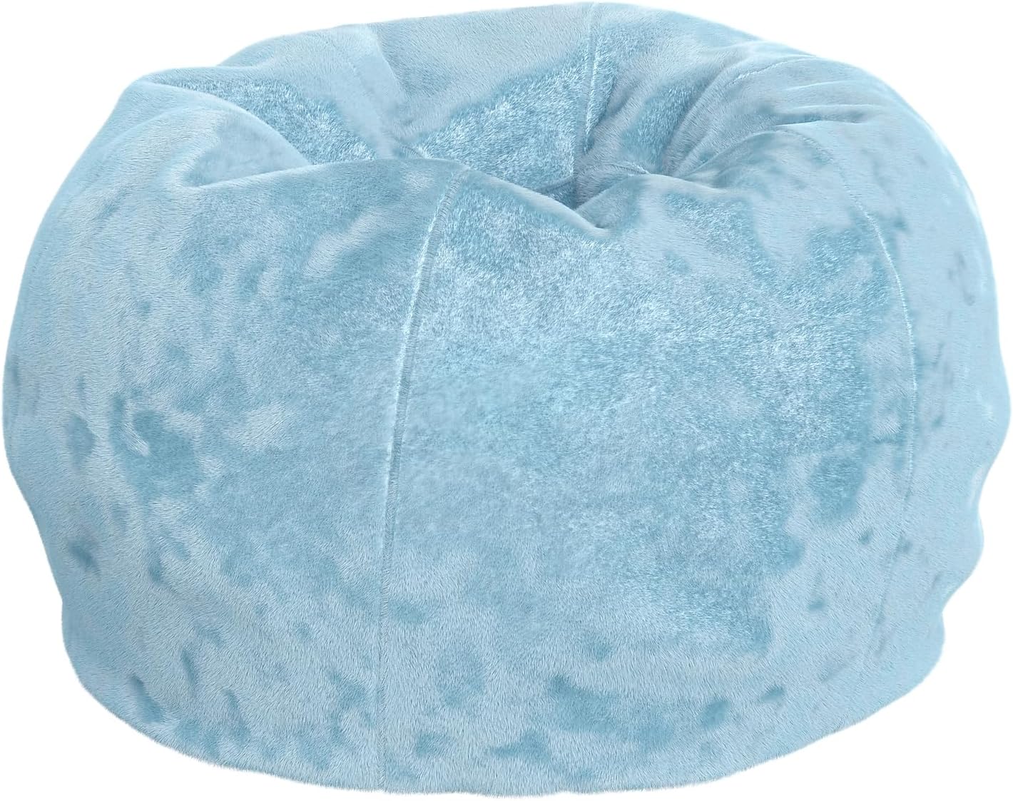 Flash Furniture Dillon Small Teal Furry Bean Bag Chair for Kids and Teens