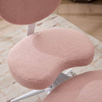 Saiveina Meditation Chair Plus, Cross Legged Chair with Wheels, ADHD Chair, Criss Cross Desk Chair with Lumbar Support and Adjustable Stool, Flexible Design for Fidgety Sitters, Pink