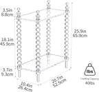 Acrylic Side Table 2-Tier, Clear Nightstand with Storage, Narrow Bedside End Table for Small Spaces (Clear, 20.7"×10.4“×25.9”)