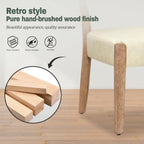 RNKSFX Modern Dining Chairs Set of 6, Faux Leather Upholstered Kitchen & Dining Room Chairs, Mid Century Modern Wooden Dining Chairs Oversized Sturdy Rounded Chairs Curved Back, Beige