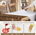 Table Protector Pad with Flannel Backing, Heavy-Duty Vinyl Table Padding Under Tablecloth, Waterproof, Heat Resistant, 72 x 54 inches, Rectangular