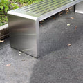 Garden Garden Metal Bench, No Backrest Stainless Steel Chair, for Outdoor Park Leisure Seating Seat(Medium)