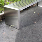 Garden Garden Metal Bench, No Backrest Stainless Steel Chair, for Outdoor Park Leisure Seating Seat(Medium)