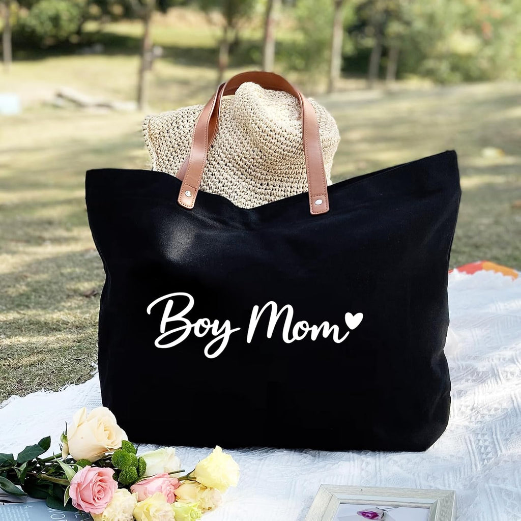 Lamyba New Mom Gifts, Mama Bag Tote with Makeup Bag, Cool Gifts for Mom to be/Expecting Mom