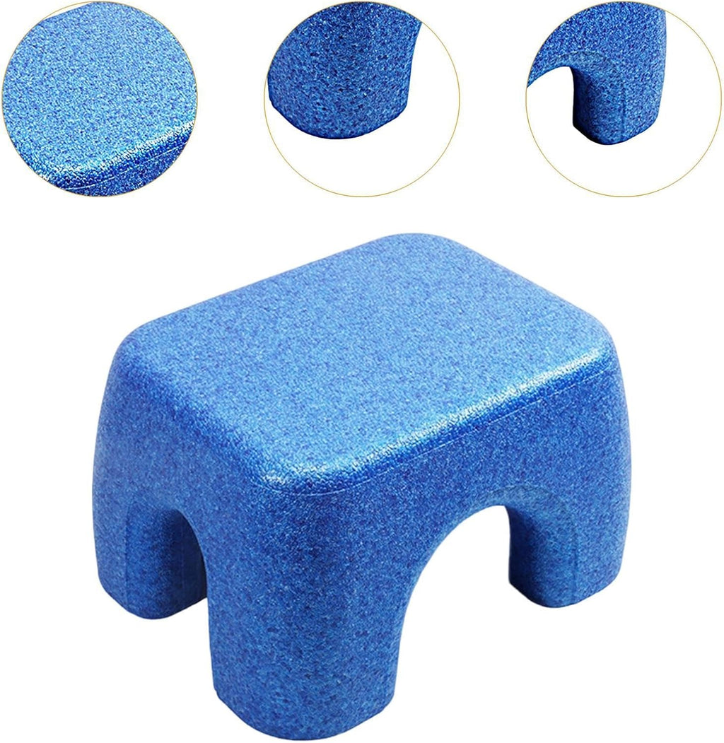 Foot Rest Stool Seating Chair Stylish Leisure Ottoman Footrest Shoe Changing Stool for Bedroom Apartment Nursery Home Office, Blue