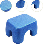 Foot Rest Stool Seating Chair Stylish Leisure Ottoman Footrest Shoe Changing Stool for Bedroom Apartment Nursery Home Office, Blue