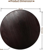 Round Wooden Table Top 19.8inch DIY for Coffee Table Dinner Table Pub Table Side Table Durable Solid Walnut Wood (Walnut, 50CM)