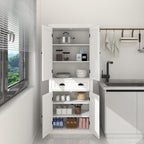 Modern Kitchen Pantry Storage Cabinet, 4 Doors and 2 Adjustable Shelves, for Dining Living Room,for Kitchen Home