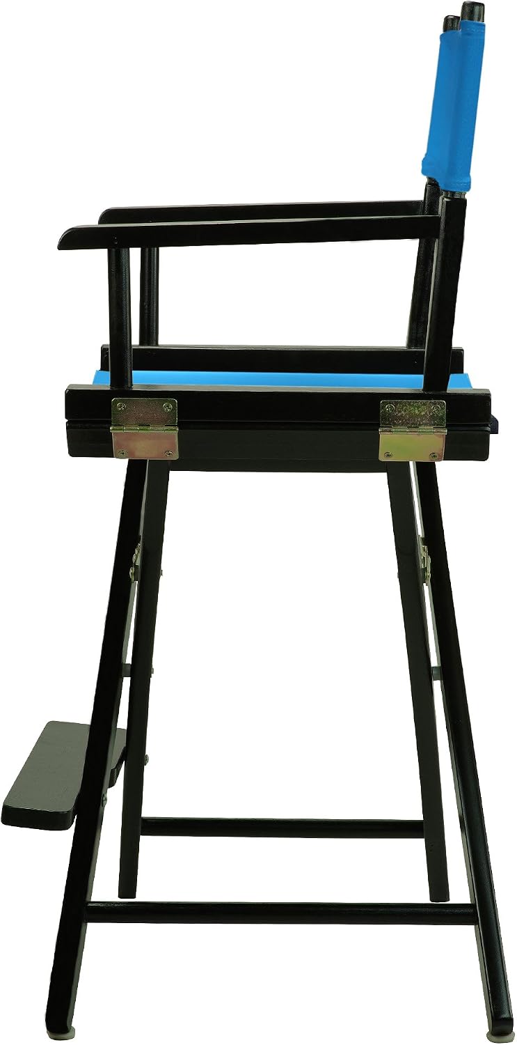 Casual Home 220-02/021-27 Director Chair 24" - Counter Height BlackFrame/Turquoise Canvas