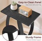 MAHANCRIS End Table Living Room Set of 2, Black Side Table for Small Spaces, Modern Beside Table with Shelf, Sturdy Nightstand Sofa Table for Bedroom, Black End Couch Table, Easy Assembly, ETBK1501S2