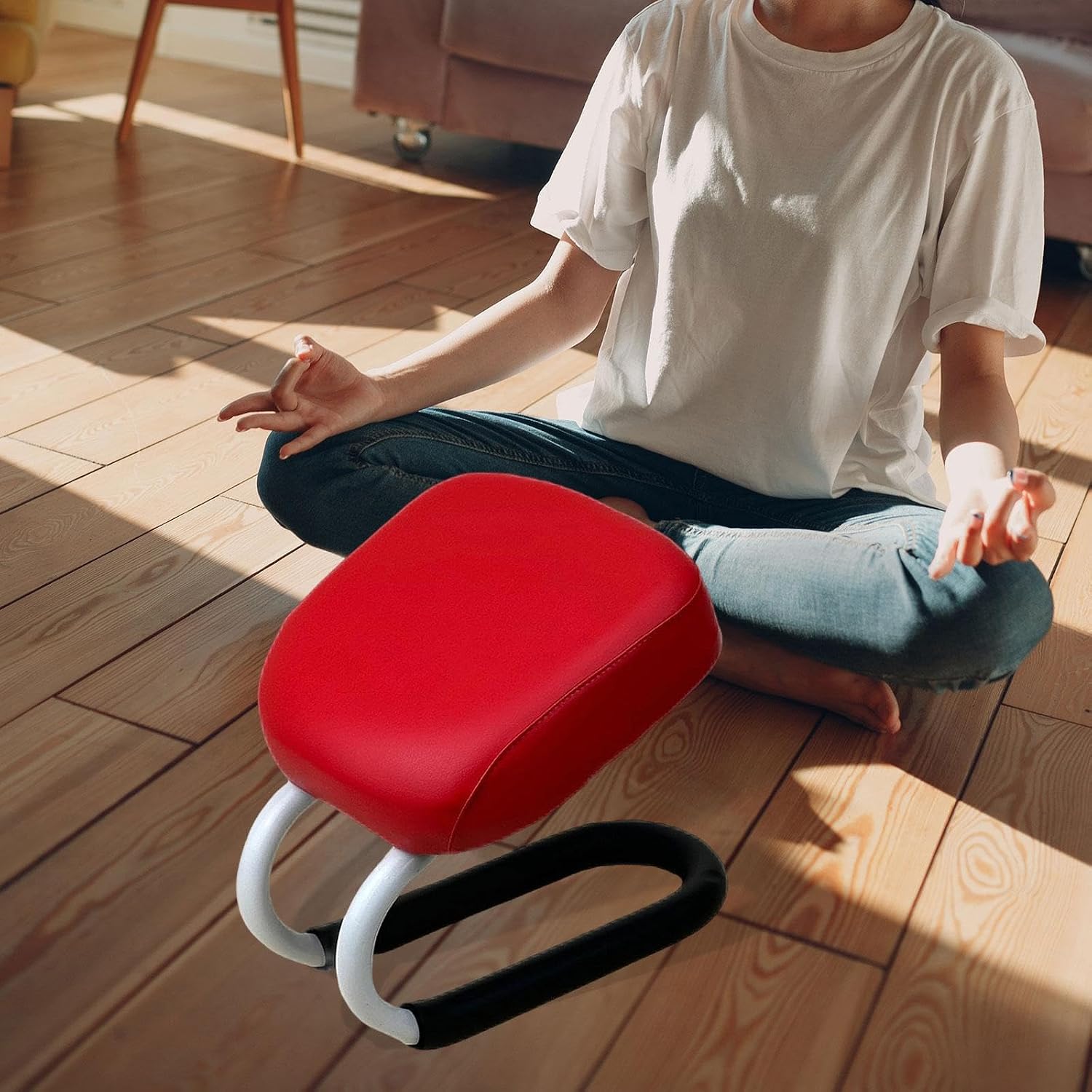 Premium Metal Meditations Benches with Nonslip Base Comfortable Seating Ideal for Studio Praying Kneeling Meditations Stool