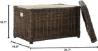 happimess HPM9002A Elijah 30" Wicker Storage Trunk, Collapsible for flat storage, Rattan-Sarang Buaya, Coastal for Office, Dorm Room-LivingRoom, Bedroom, Dining Room, Brown