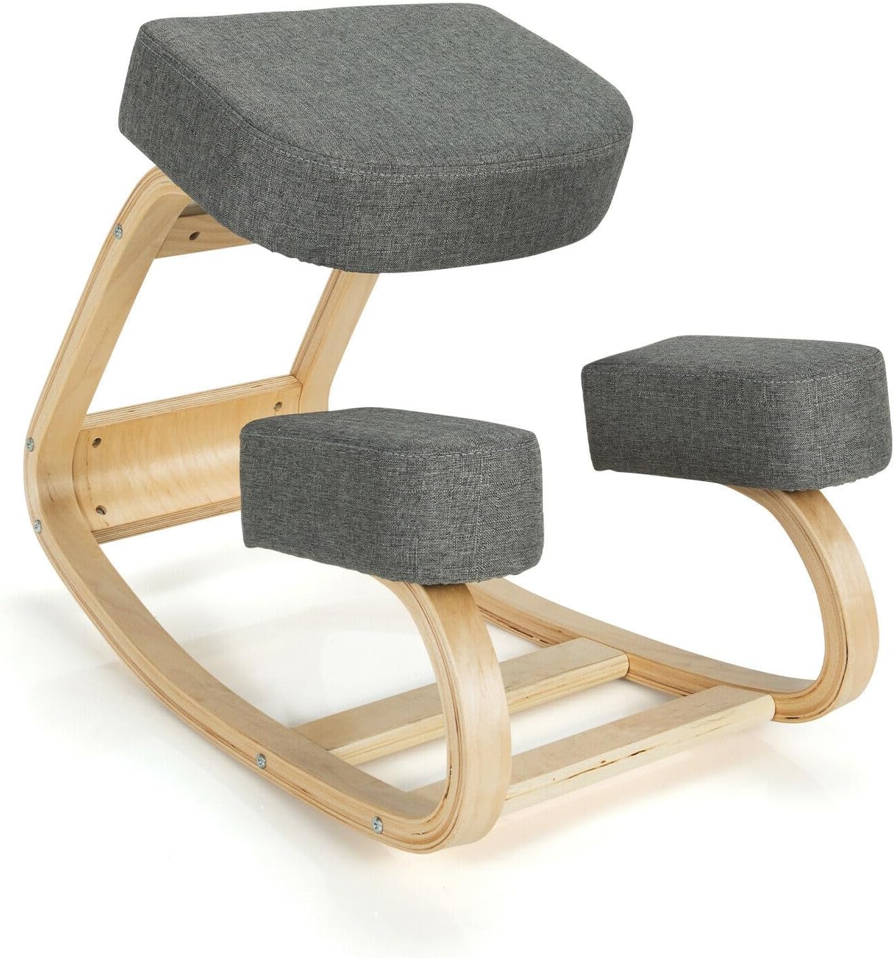 SlickBlue Rocking Kneeling Chair for Office and Home, Ergonomic Desk Stool for Posture Support