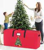 Large Christmas Tree Bag Heavy Duty Christmas Tree Storage Bag 9ft Tree 600D Oxford Material Christmas Tree Ornament Storage Bag Huge Xmas Tree Storage Container for Artificial Tree