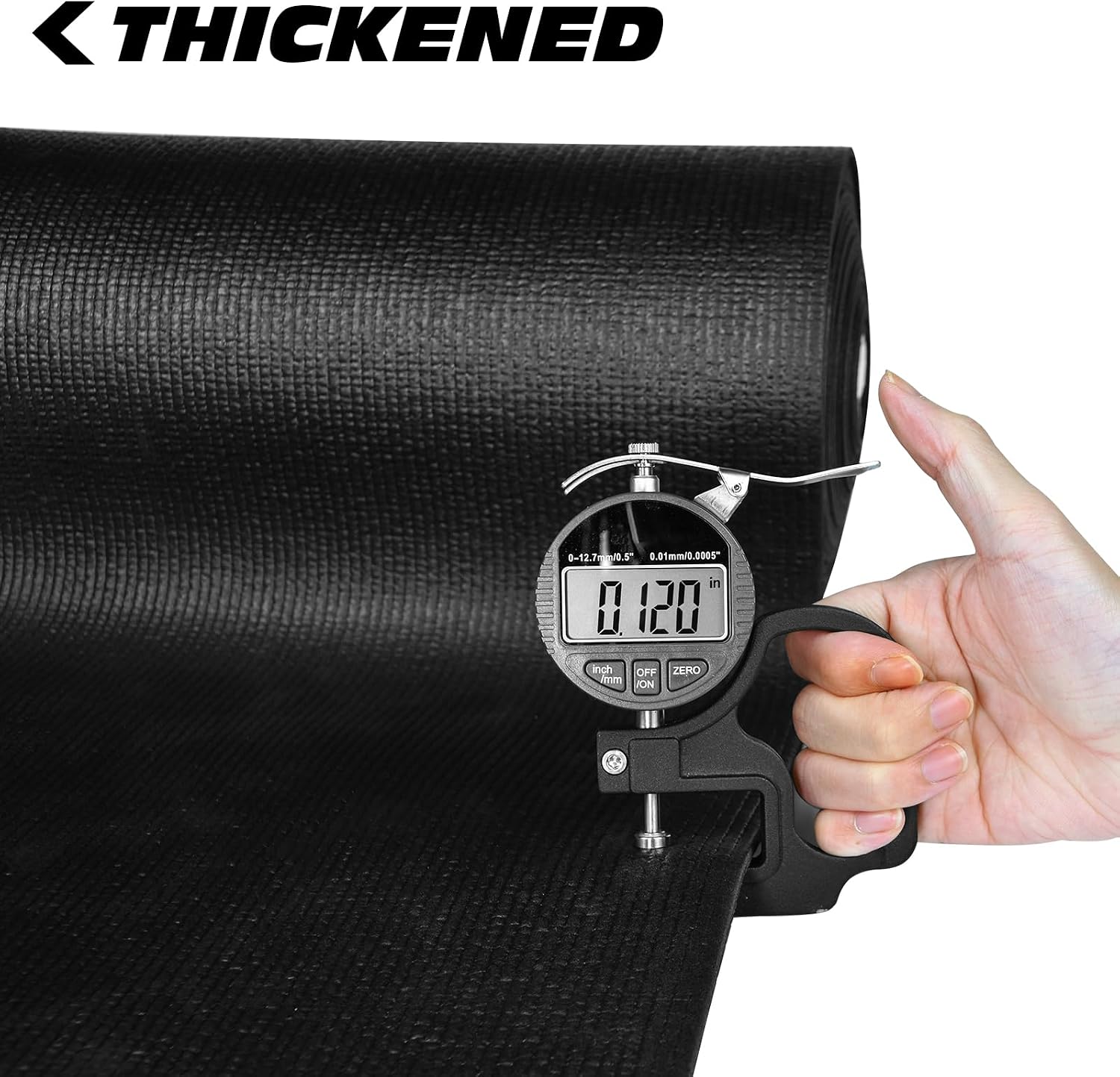 Professional Grade Tool Box Liner, Tool Box Drawer Liner 16 Ft X 16" Black Toolbox Liner,PVC Toolbox Drawer Liners, Shelf Liner Non Slip Mat, Thick Foam Cabinet Liner with Knife and Tape Measure