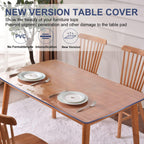 24x42 Inch Clear PVC Table Cover Protector 1.5mm Thick Custom Plastic Desk Pad Waterproof Vinyl Table Top Protector Mat for Coffee Table Dining/Living Room/Coffee/Garden Table Laptop Writing Desk