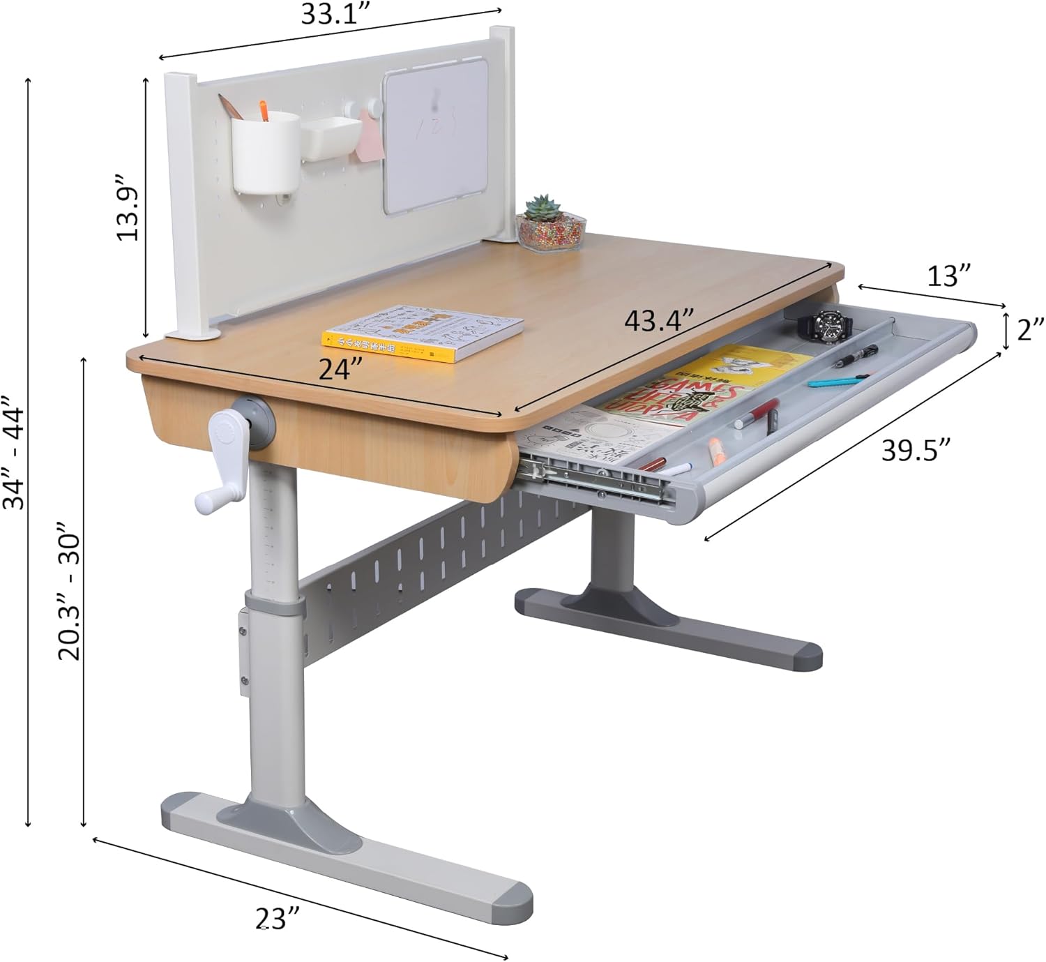 ApexDesk Height Adjustable Study Desk 43" NK Series (Desk Only)