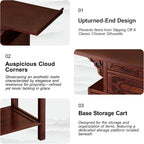 Free Standing Altar Table, Prayer Altar, Chinese Meditation Shrine Table with Storage, Personal Prayer Shrine Desk for Incense and Pray(66 * 35cm/26 * 13.8in)