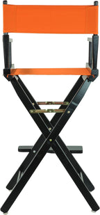 Casual Home 30" Director's Chair Black Frame-with Tangerine Canvas, Bar Height
