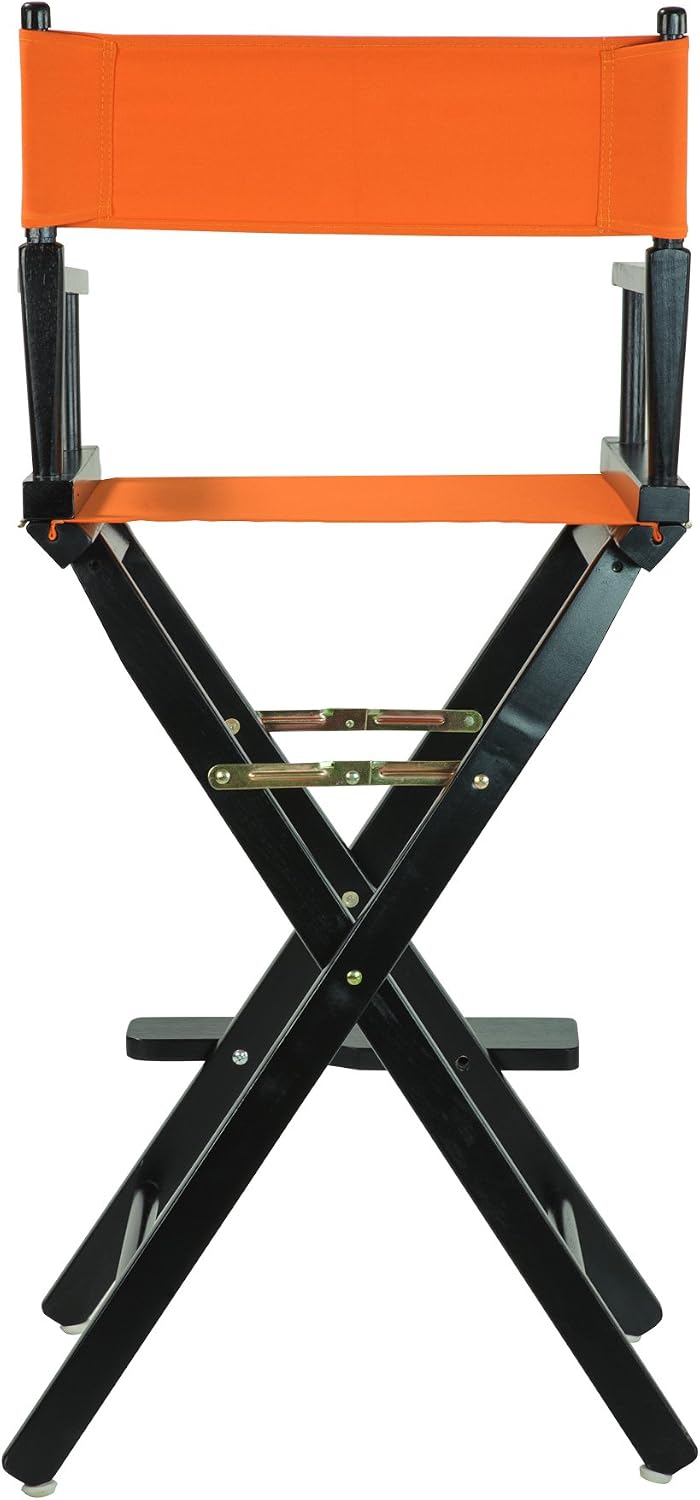 Casual Home 30" Director's Chair Black Frame-with Tangerine Canvas, Bar Height