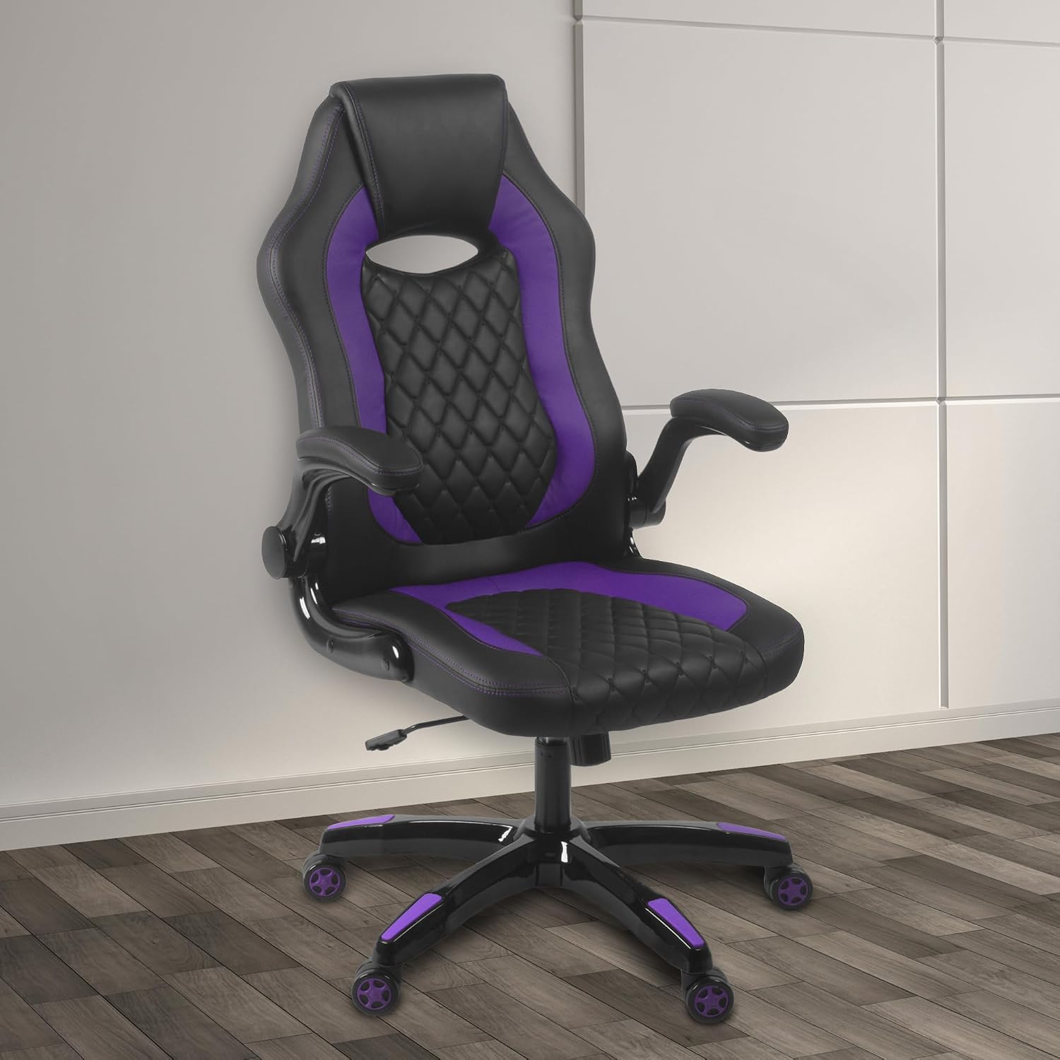 Aon Archeus Ergonomic Gaming Office Chair – Premium Comfort High-Back PC Gaming Seat w/Lumbar Support, Armrests & Padded Cushion – Ergonomic Office Chair – Black/Purple