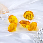 Niceup 26PCS Orange Fake Diamonds Big Gem Toys, 1.5in Pool Diving Gems Acrylic Plastic Gemstones for Kids, Party Décor Jewels Treasure Hunt Hiding Sensory Bin Filler Toys Craft Supplies