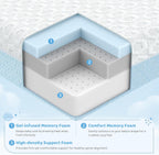 Dourxi Crib Mattress, Dual Firmness Soft & Firm Memory Foam Toddler Mattress, 3-Layer Baby Mattresses with Breathable Washable Cover, CertiPUR-US Certified, 52" x 27.5" x 6" for Crib and Toddler Bed