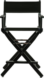 Casual Home 24" Director's Chair Black Frame-with Black Canvas, Counter Height