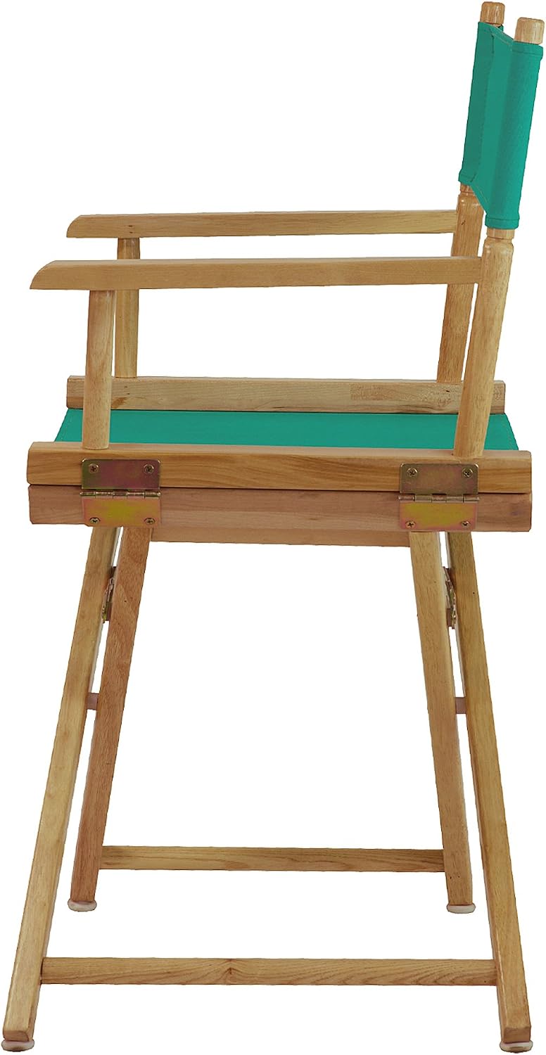 Casual Home 18" Director's Chair Natural Frame with Teal Canvas