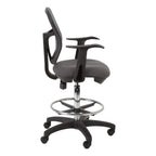 Norwood Commercial Furniture Adjustable-Height Office Mesh Drafting Chair with Chrome Footrest Ring & Optional Arms