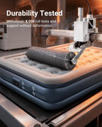 iDOO Queen Air Mattress with Built in Pump, 18 Raised Comfort Inflatable Blow up Mattress, Upgraded Support Structure Portable Air Bed for Camping, Guests and Home, Colchon Inflable, 650lbs Max